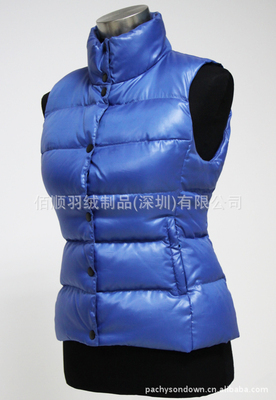 【女裝修身防水保暖羽絨服馬甲背心工廠生產批發供應082】價格,廠家,圖片,服裝加工,佰順羽絨制品(深圳)-
